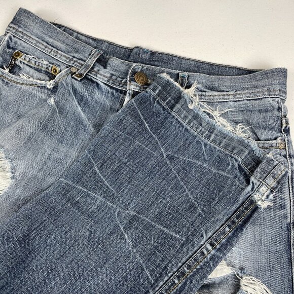 Armani Exchange Jeans Men's Size 33‎ Short Distressed Light Wash Grunge Skater - Picture 1 of 11